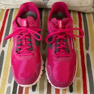 REEBOK REALFLEX 3D Fusion Frame Women's Pink and Grey Sneakers